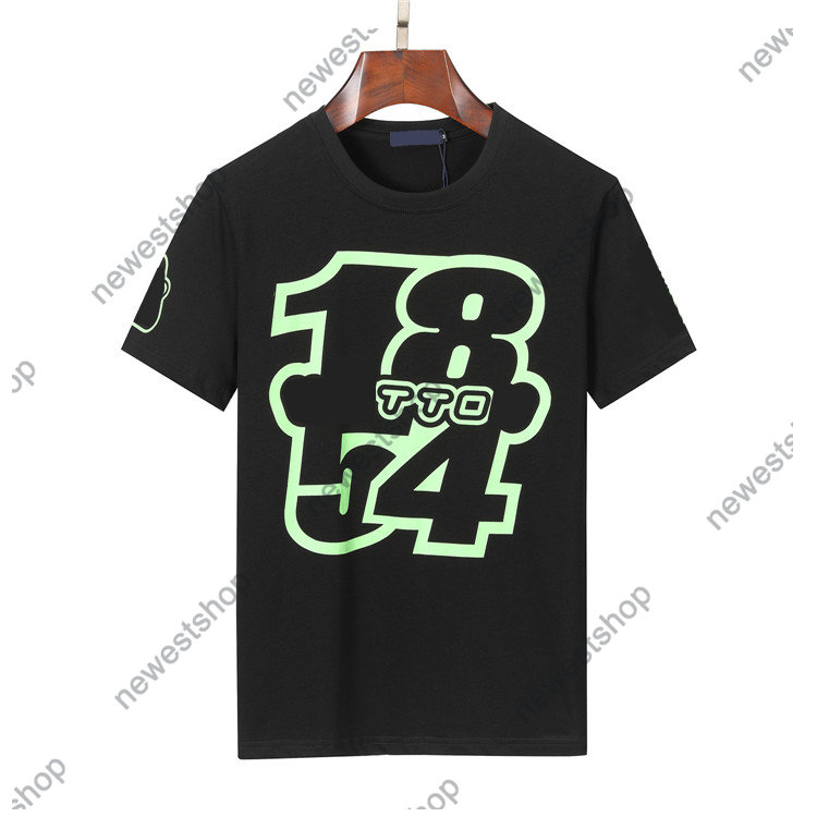 

2023 designer Mens t shirts Summer Paris green letter print Streetwear cotton short sleeve T Shirt women luxurys Tshirts Clothing 3XL, White