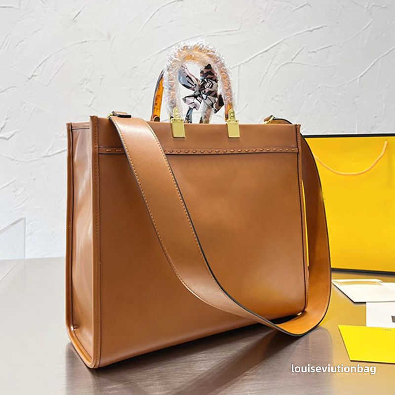 

Large Capacity Tote Shopping Bag Sunshine Bags Vintage Shoulder Handbag Purses Women Leather Golden Letter Head Portrait Decoration peekabo, 1#