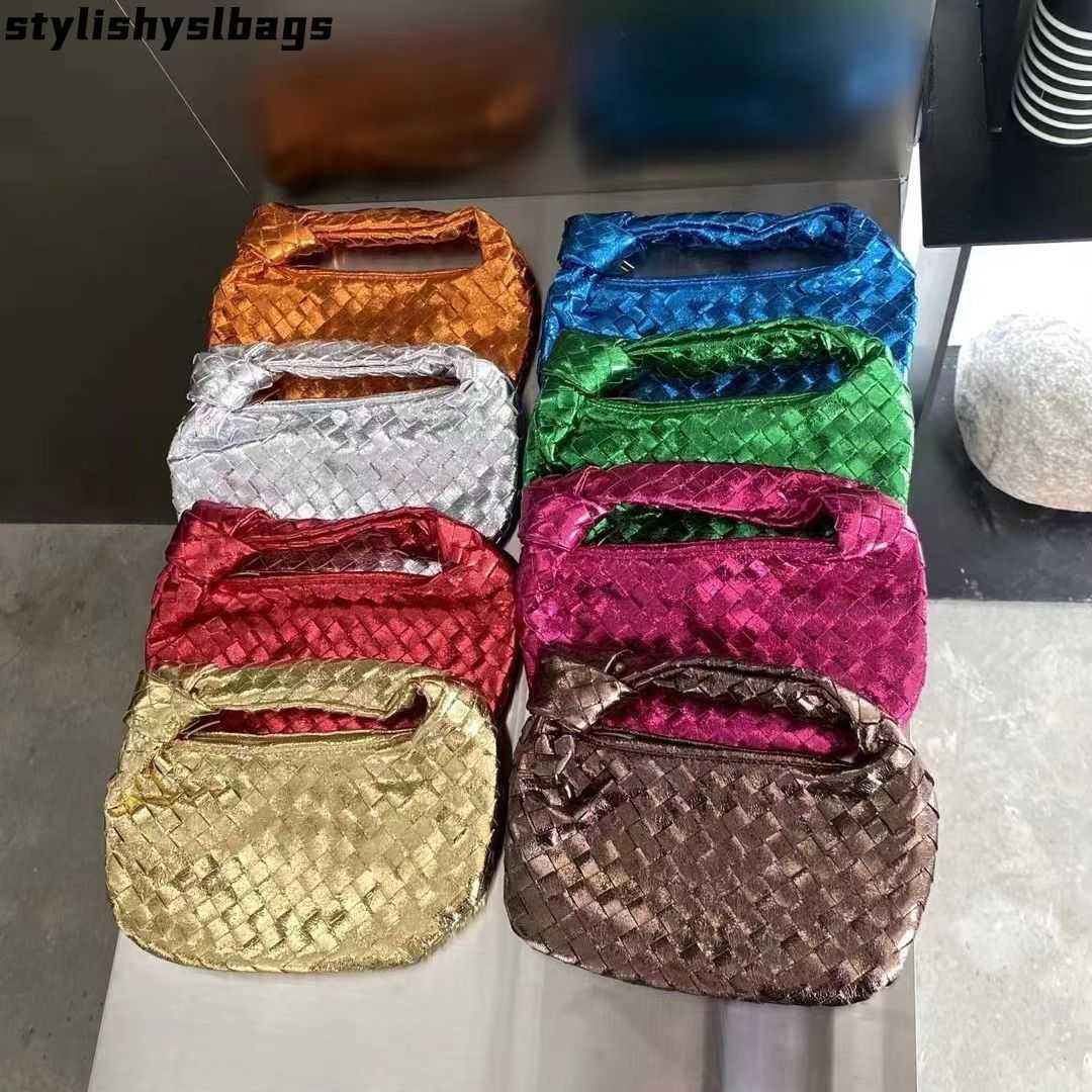 

Shoulder Bags Fashion Luxury Brand Style Designer Hobos Lady's Handbag Mini Woven Knot Top-handle Women Shoulder Bag 011323H, Black