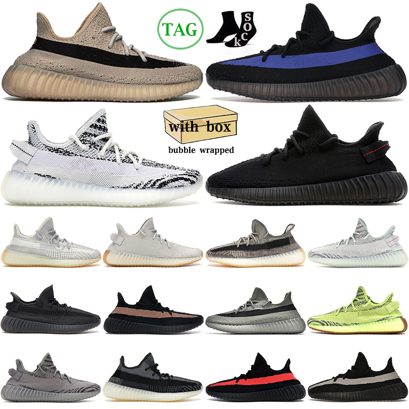 

With Box Slate mens womens running shoes Granite Dazzling Blue Zebra Static White Bred Tint Ash Blue men women outdoor sports trainer, Sesame
