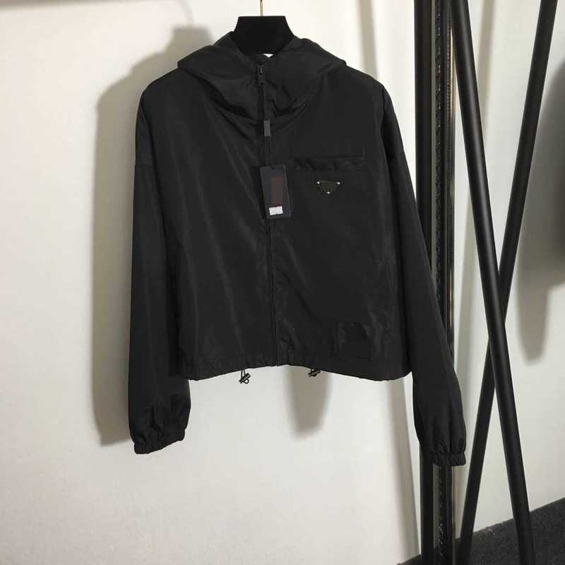 

Women' Jackets 315 Spring Summer Brand Same Style Coat Long Sleeve Hooded Black Cardigan Women Clothes meiyi 6809