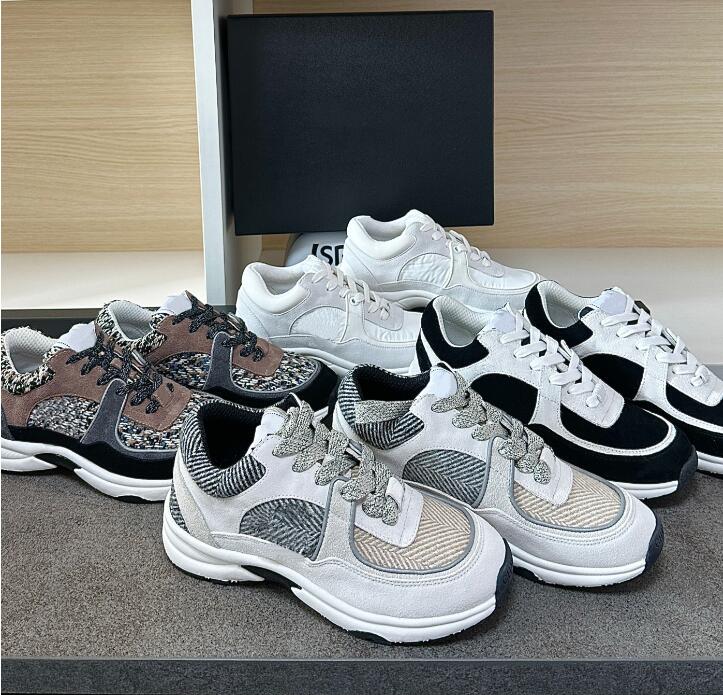 

Designer Calfskin Shoes Reflective Sneakers Vintage Suede Leather Trainers Fashion Stylist Shoes Leisure Shoe Platform Lace-up Print Sneaker ship within 24 hrs, Color 8