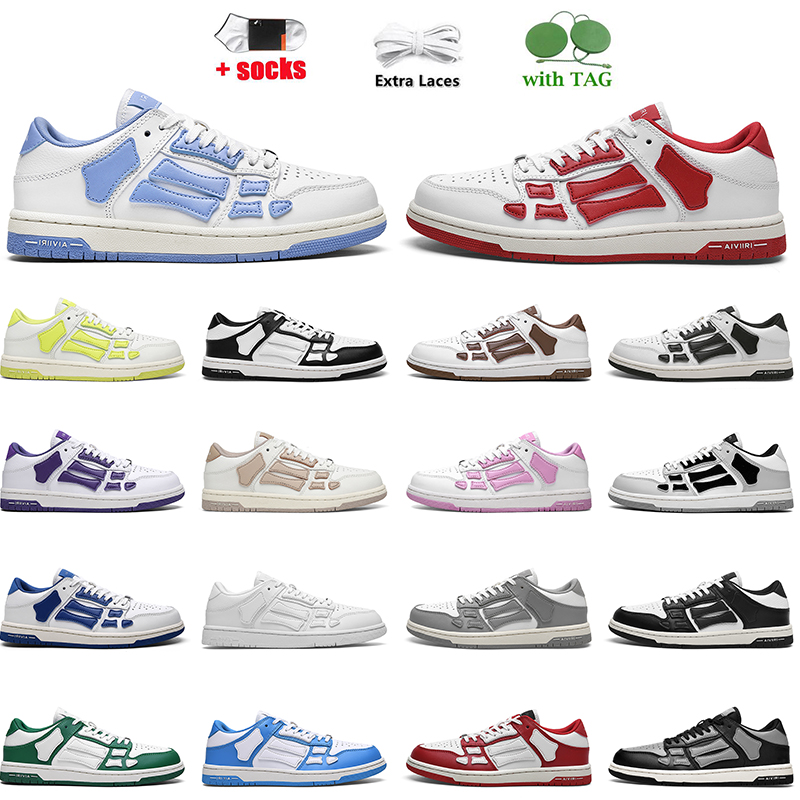 

Women Loafers Skel Top Low Skeleton Shoes Luxury Designer Platform Men Casual Shoe Leather Black White Red Blue Brown Green Light Bone Bred Mens Trainers Sneakers, 20 grey 36-44