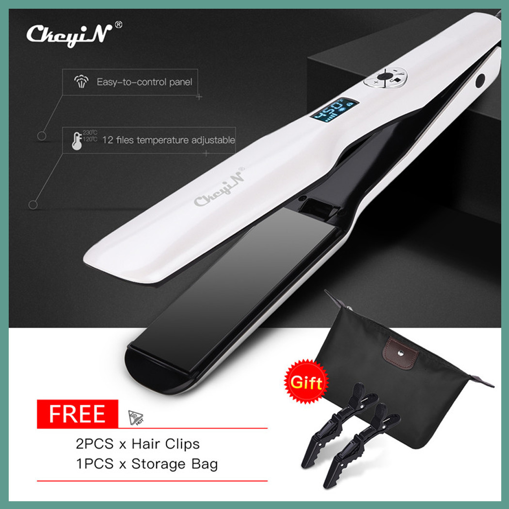 

Hair Straighteners 3D Rotating Straightener Professional PTC Styling Iron Fast Heating Flat with Wide Plate and LCD Screen 230113