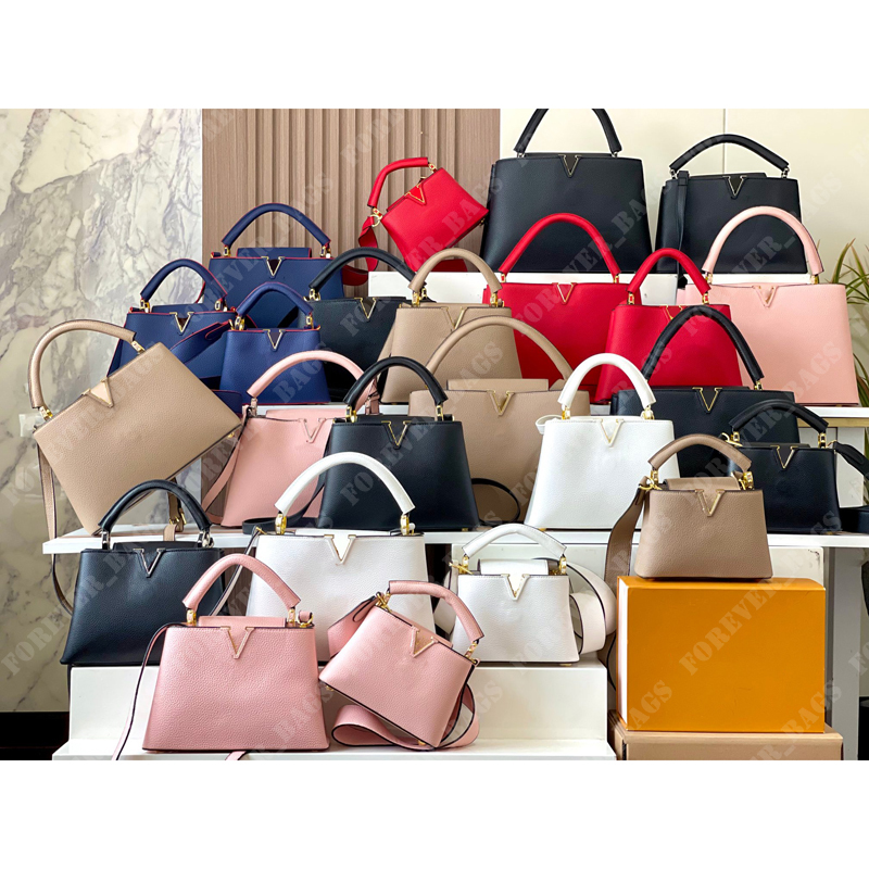 

Top Quality Women Handbag Genuine Leather Designer Shoulder Bags Mini Capucines BB Luxurys Designers Handbags Crossbody Wallet Clutch Womens, Black