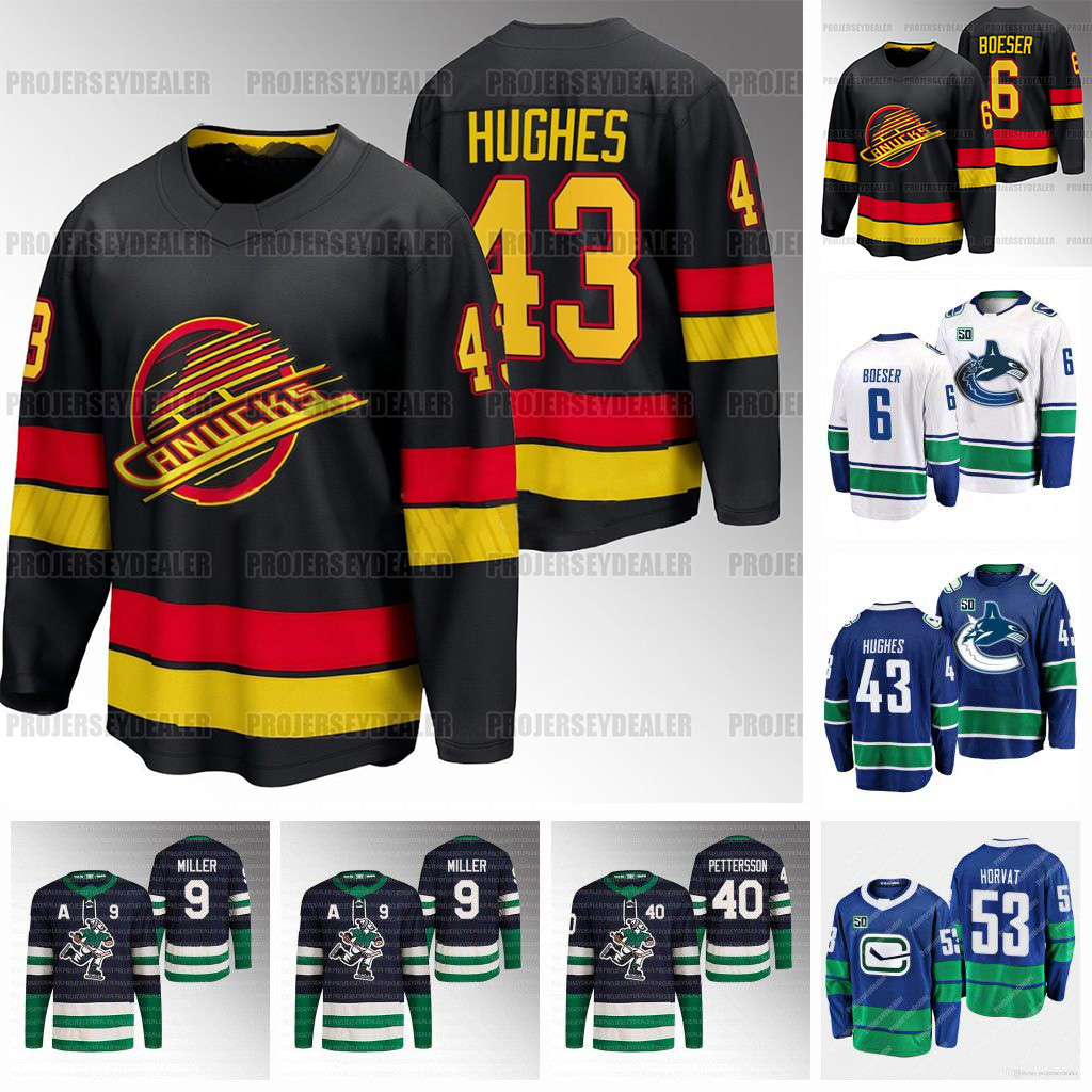 

Vancouver 72 Anthony Beauvillier 2023-24 Black Skate Canucks Jersey Quinn Hughes Elias Pettersson Brock Boeser J.T. Miller Tyler Myers Conor Garland Oliver, 2022-23 reverse retro