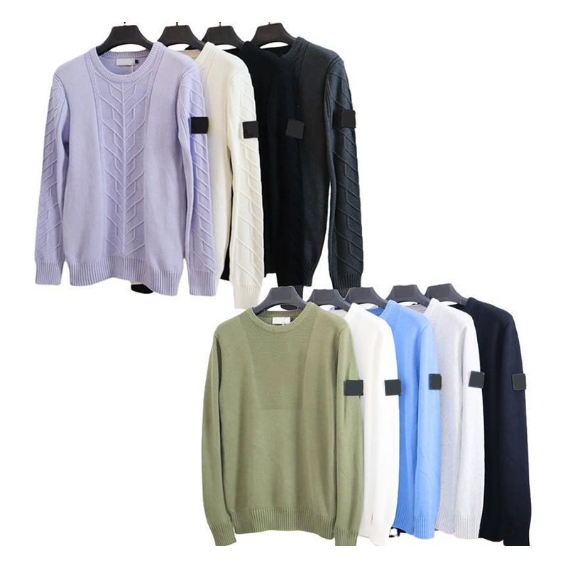 9 Colors Mens Sweaters Designer Stone Island Sweater Knit Sweatshirt Half-high Collar Candy Long Slevee Pullover Hoodie Couple Clothing Warm Flee