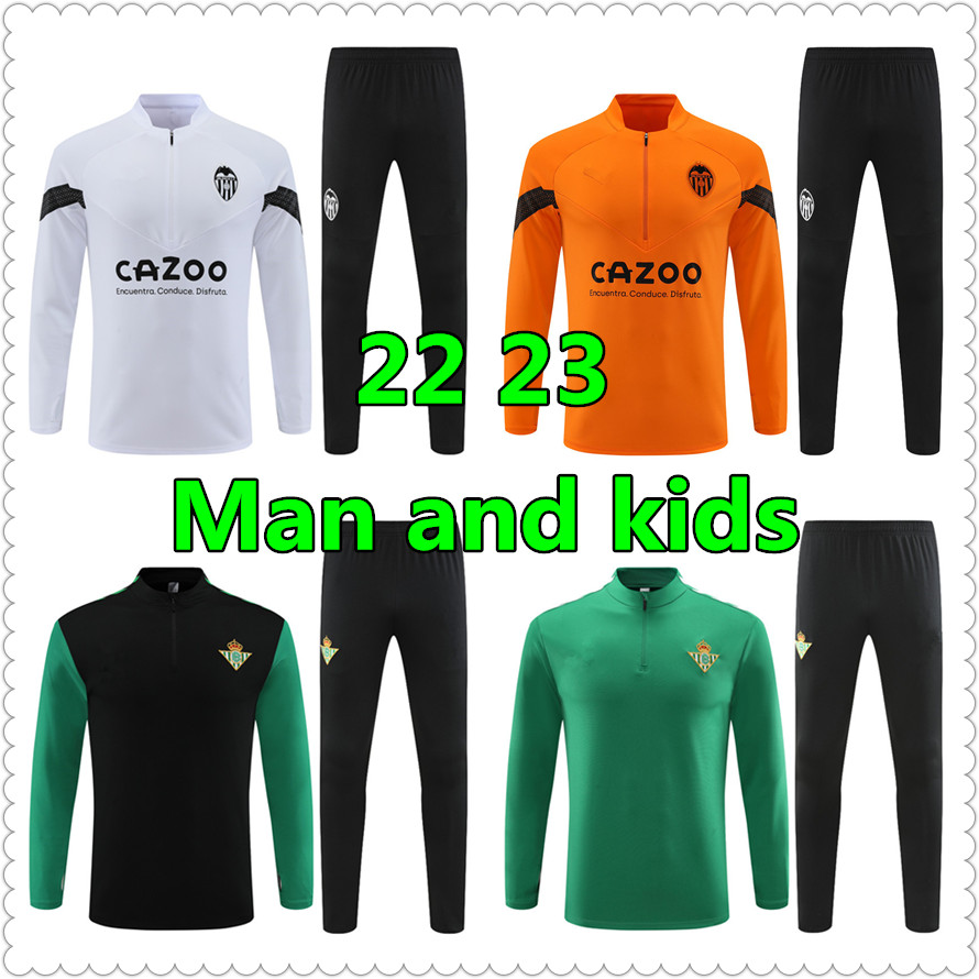 

2022/2023 soccer tracksuit Valencia chandal training suit 22/23 Mens and kids tracksuits camisetas futbol