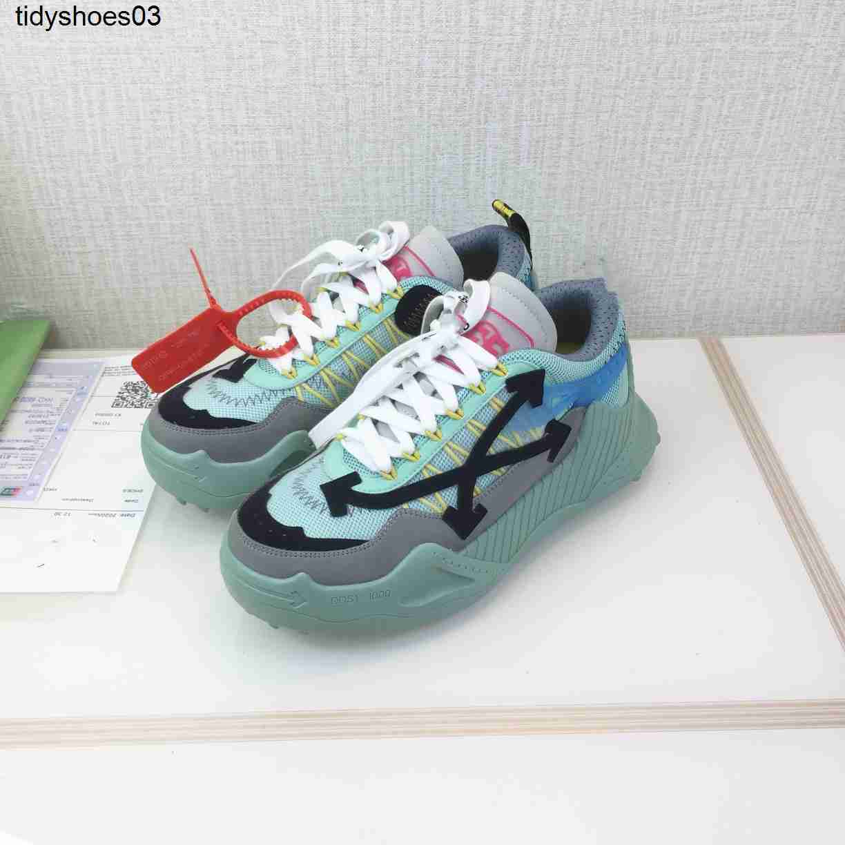 

Luxury Platform Lace-up Shoes Odsy-1000 Sneakers Lace-up Low Top Shoe White black Yellow Arrows Mint Green Chunky Sneaker 06, 15