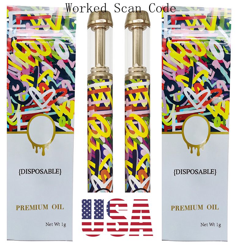 

Graffiti California Honey 1.0ml Disposable Vape Pen USA Warehouse 400mah Rechargeable Battery Mylar Bag Packaging Empty Vaporizer Local 2-3 Days Delivery