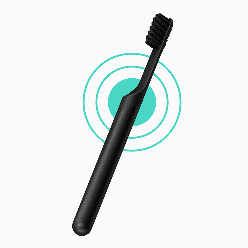 

quip Smart Electric Toothbrush Built-In Timer Travel Case All Black