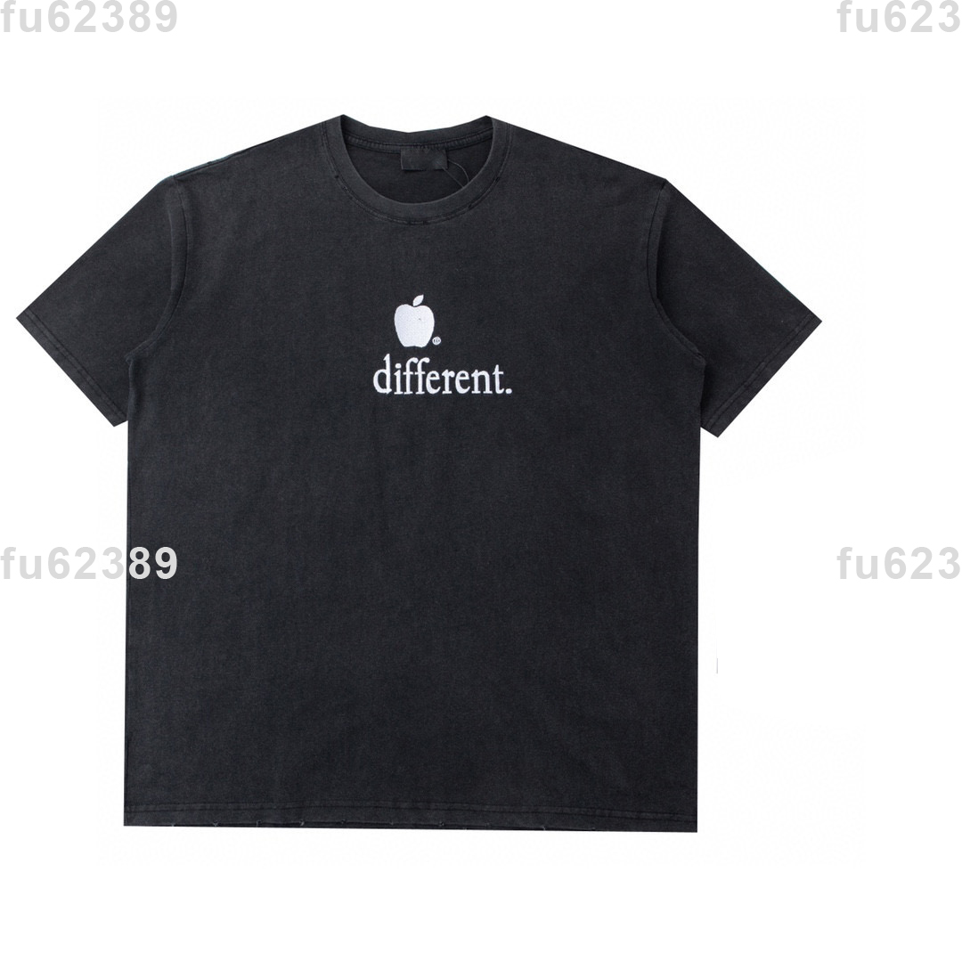 

22ss Designer Tide T Shirts Chest Letter Sweatshirts Laminated Print Short Sleeve High Street Loose Oversize Casual T-shirt 100% Pure Cotton Tops for Men and Women 3086, Black