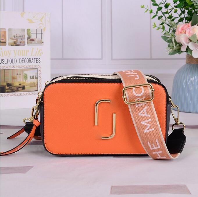 

Designer Fashion bag Handbag Famous totes Marc Snapshot Camera Small Crossbody purse Women Shoulder Bags Messenger cross body J002, All black