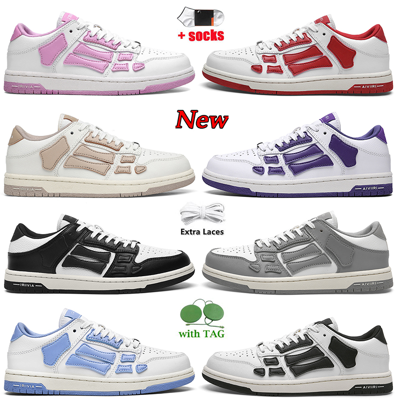 

Skel Top Low Skeleton shoes women mens fashion designer Casual Loafers Platform sneakers black grey gym red pine green Royal Blue Bred Court Purple Denim trainers, D22 high black ii 36-44