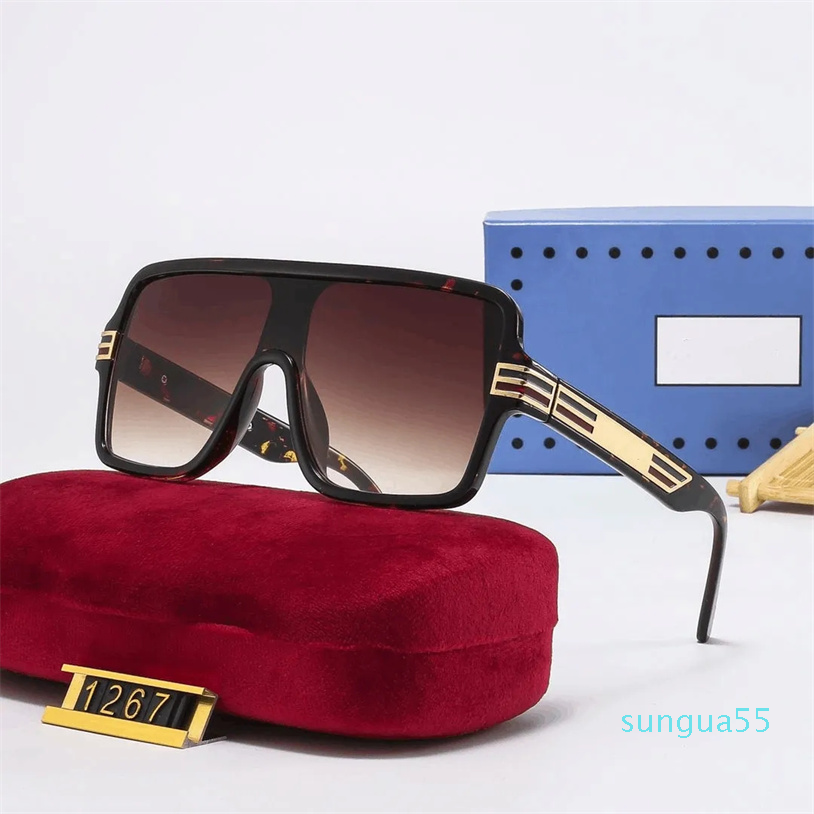 

Sunglasses Fashion Designer Man Woman Rectangle Adumbral 7 Color Full Frame