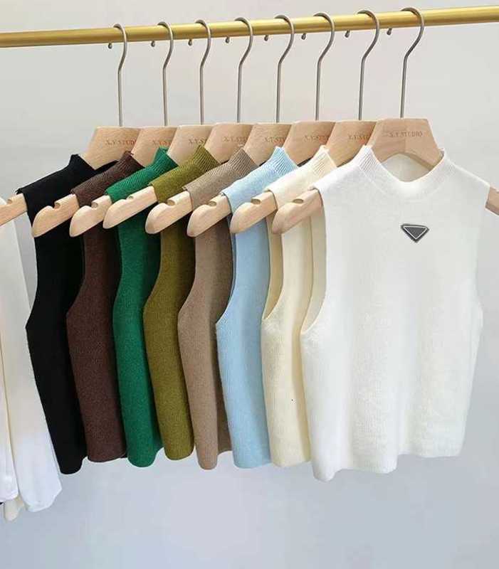 

Women's Vests Women sweater vest designer s Sweaters women's spring fall loose Letter round neck pullover knit waistcoats sleeveless top EHJ1
