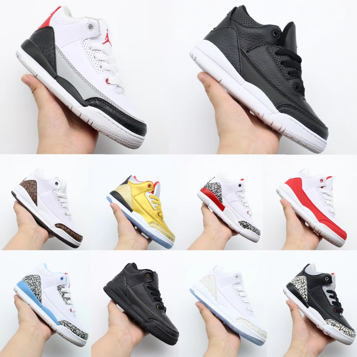 

Kids Shoes Boy 3s Sneakers Girls Toddler j 3 Shoe High Designer Kid Baskeball Boys Sneaker Toddlers Size 26-35 Children 36g1#