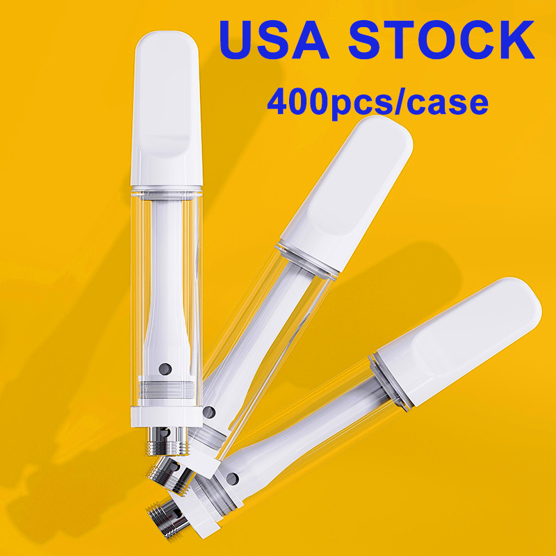 

USA STOCK Full Ceramic Carts Screw 1ML Vape Cartridges 4x2mm Atomizers Thick Oil Sauce D8 Carts 510 Thread Battery Disposables Vapes Custom Cartridge Packaging OEM