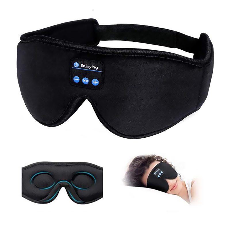 

Cell Phone Earphones 3D Bluetooth Eye Mask Headset Soft Elastic Comfortable Wireless headphones Stereo Head mounted Shading Earbuds 230113, 001