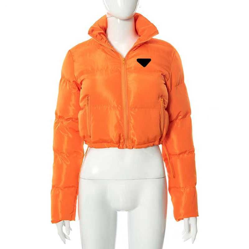 

Women' Down Parkas Womens Jackets Puffy Windbreaker Female Short Style Slim Coats Woman Outwears Warm Thick Winter Jacket Size -XL JCPF, Orange silver