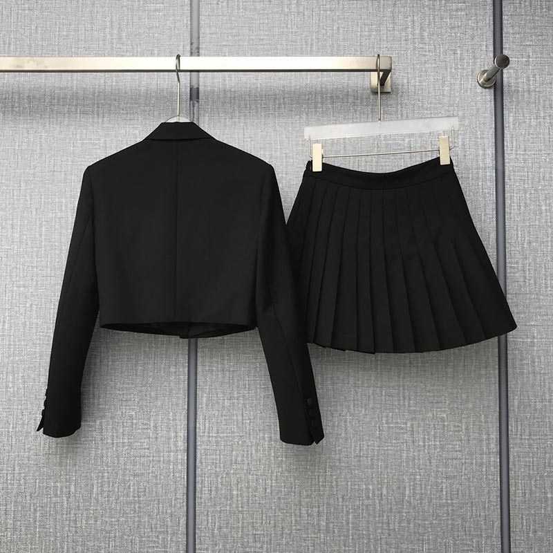 

Two Piece Dress Womens Suit Skirts Woman s Sets Tracksuits Asian Size S-XL 8TW9, Gray