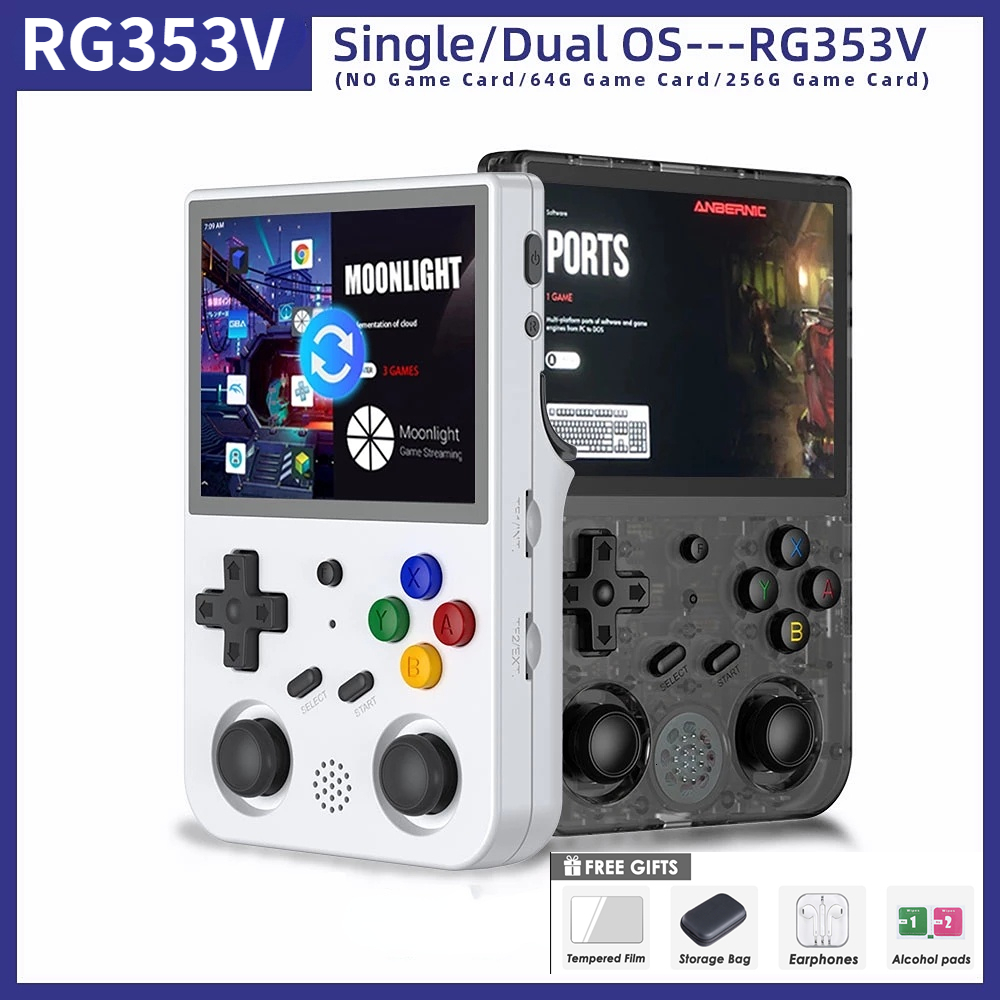 

Portable Game Players ANBERNIC RG353V RG353VS Retro Handheld Games Console 3.5INCH 640*480 Video Game Console Linux Dual System Portable Game Console 230114