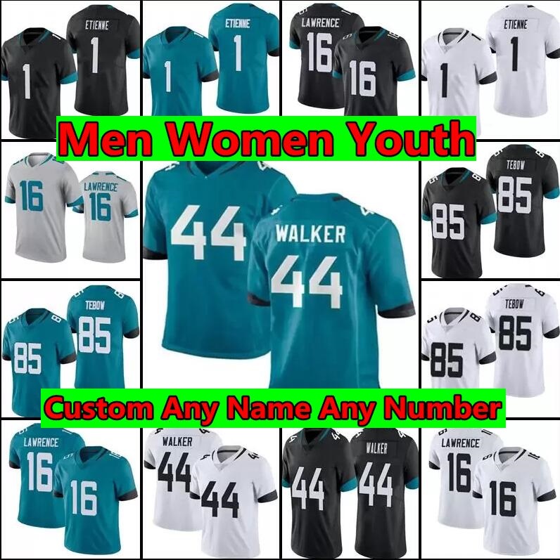 

44 Travon Walker Football Jersey 16 Trevor Lawrence 85 Tim Tebow 1 Travis Etienne Men women kids, As shown in illustration