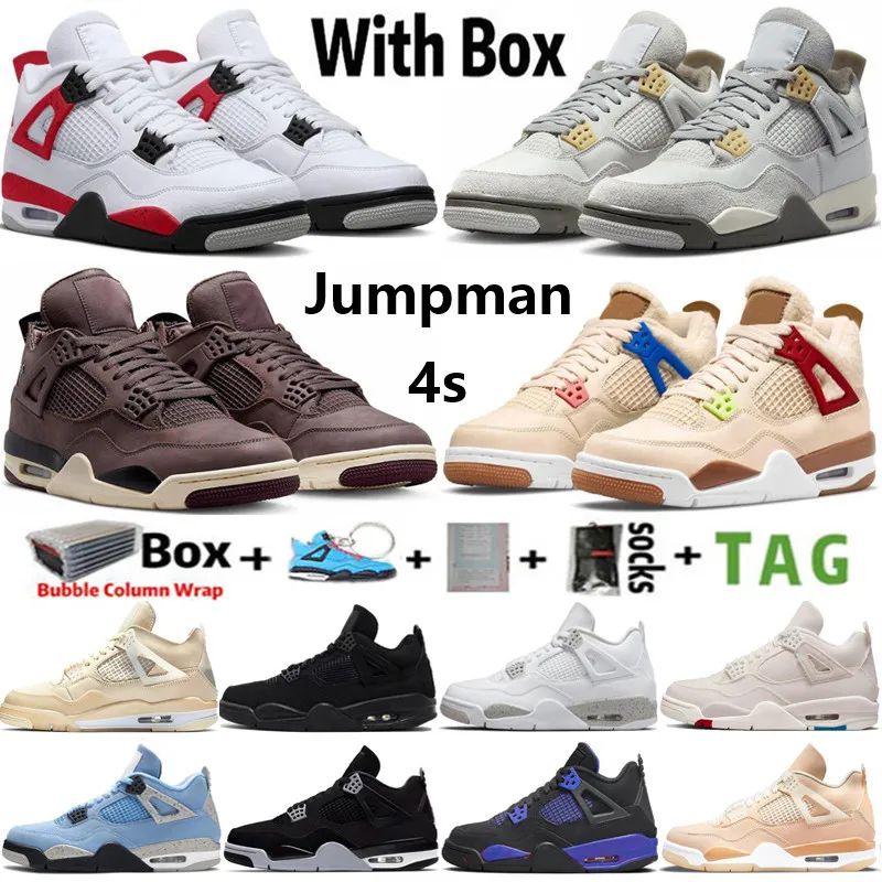 

Jumpman 4 4s Mens Basketball Shoes Military Black Cat Canvas University Blue Red Thunder Cactus Jack 4 4s Men Women Trainers Outdoor Sports Sneakers, 37