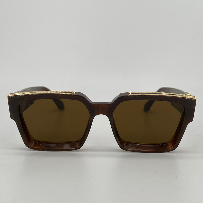 

MILLIONAIRE Sunglasses for men and women square full frame Vintage 1165 1.1 unisex Shiny Gold good sell plated Top quality 96006