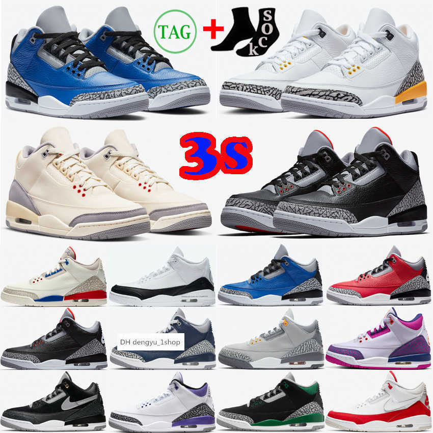 

Men Women 3s basketball shoes Cool Grey Fire Red Sneakers Muslin Racer Blue Cement UNC trainers jumpman 3 Laser Orange sports shoes Rust air shoe jorda, #10