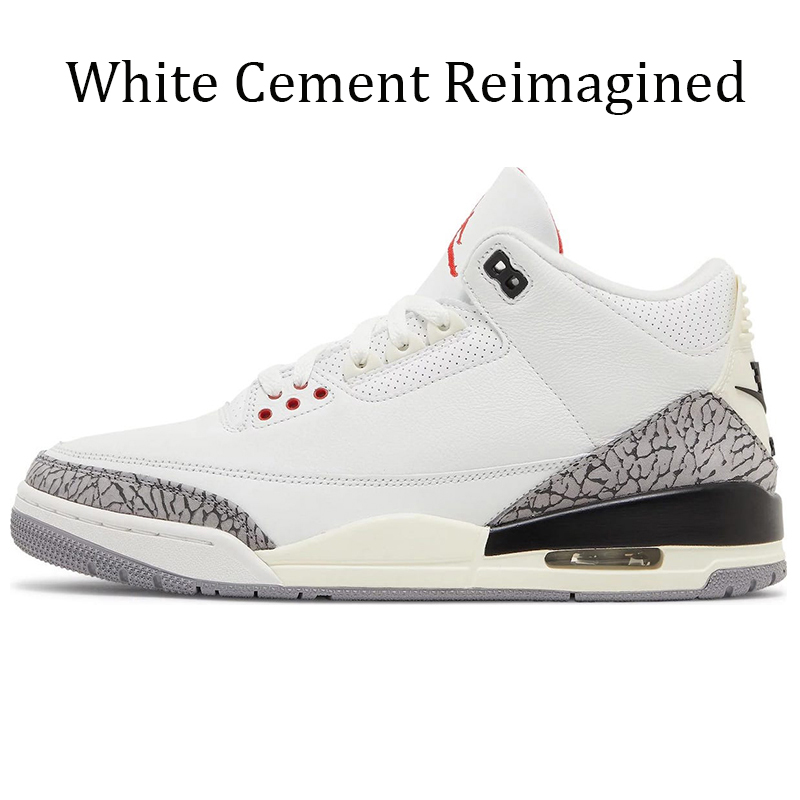 

Authentic White Cement Reimagined 3 A Ma Maniere Shoes Racer Blue Black White Midnight Navy UNC Orange Fragment Men Outdoor Sports Air Jordan Retro 3s Sneakers US7-13