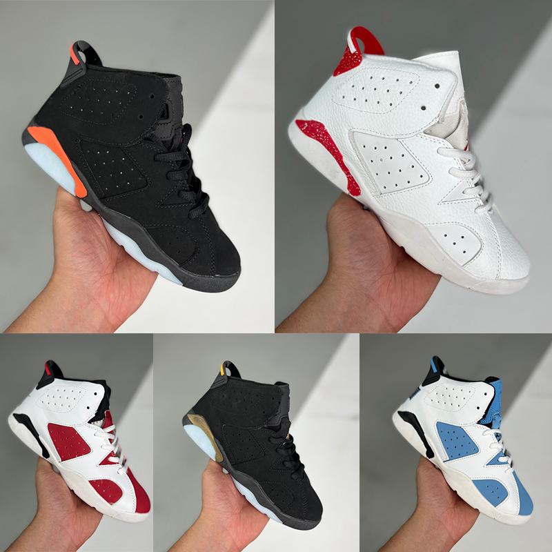 

Kids shoes Jumpman 6s VI Sneaker Toddler Black DMP Infrared Carmine Toddler Basketball Shoe TD Kicks Size Eur28-35