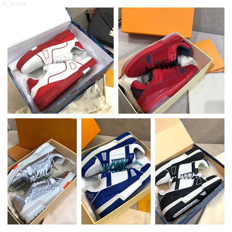 

2023 Luxury Sneaker Mens Womens Casual Shoe Designer Trainers Low Sneakers Leather Flat with Velcro Blue Red Orange Green Outdoor Running Shoes