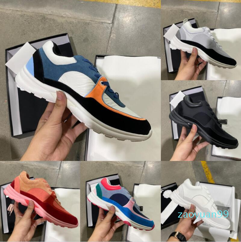 

Designer Women Sneakers Luxury Casual Shoes Calfskin Suede Genuine Leather Sneaker Party Mixed Fiber Shoe, Color 13