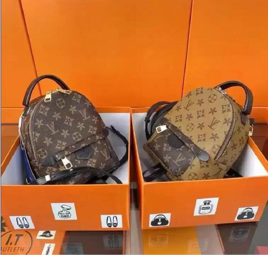 

2023 PU Leather bag Backpack Bag Louise Womens Viuton Backpacks Designer Backpacks Bags Fashion Casual Women Small Back pack Style M44873, A1 brown old flower