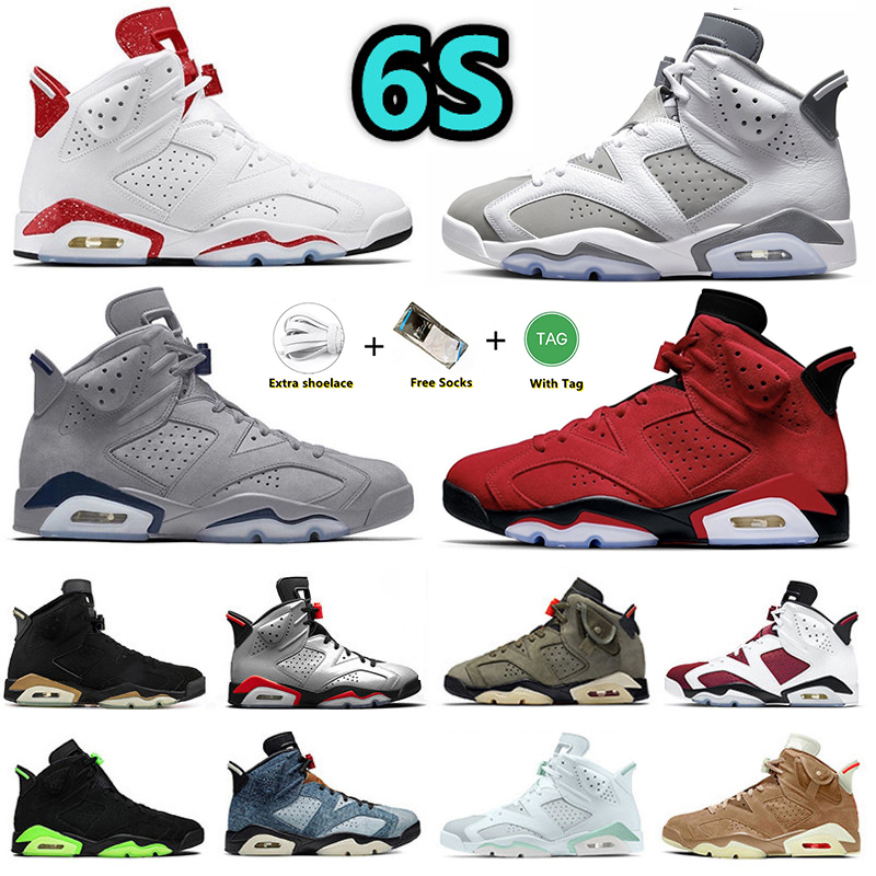 

6 6s Mens Basketball shoes Cool Grey Metallic Silver Georgetown UNC Red Oreo British Khaki Black Infrared Electric Green DMP Toro men trainer sports sneakers, 35