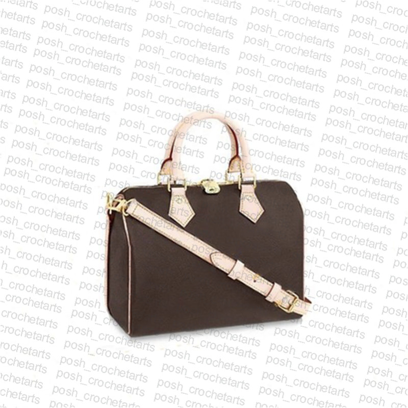 

Coated Canvas Boston Bags 25cm 30cm Women's Handbag Purses for Sales, Brown checker