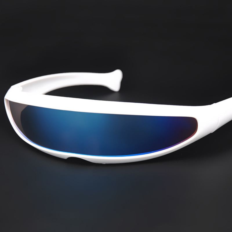 

Sunglasses Futuristic N Cyclops Visor Laser Eyeglasses UV400 Personality Mirrored Lens Costume Eyewear Glasses Men 230114