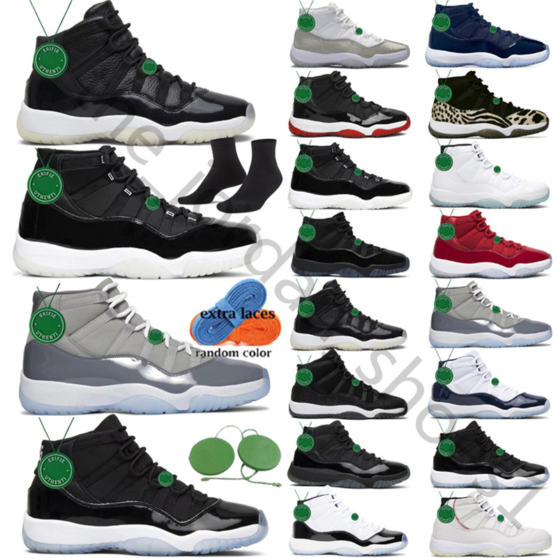 

Cherry cool grey basketball shoe designer men women Jumpman 11 midnight navy jubilee 25th anniversary space jam bred pure violet gamma blue trainers sneakers, Color # 24