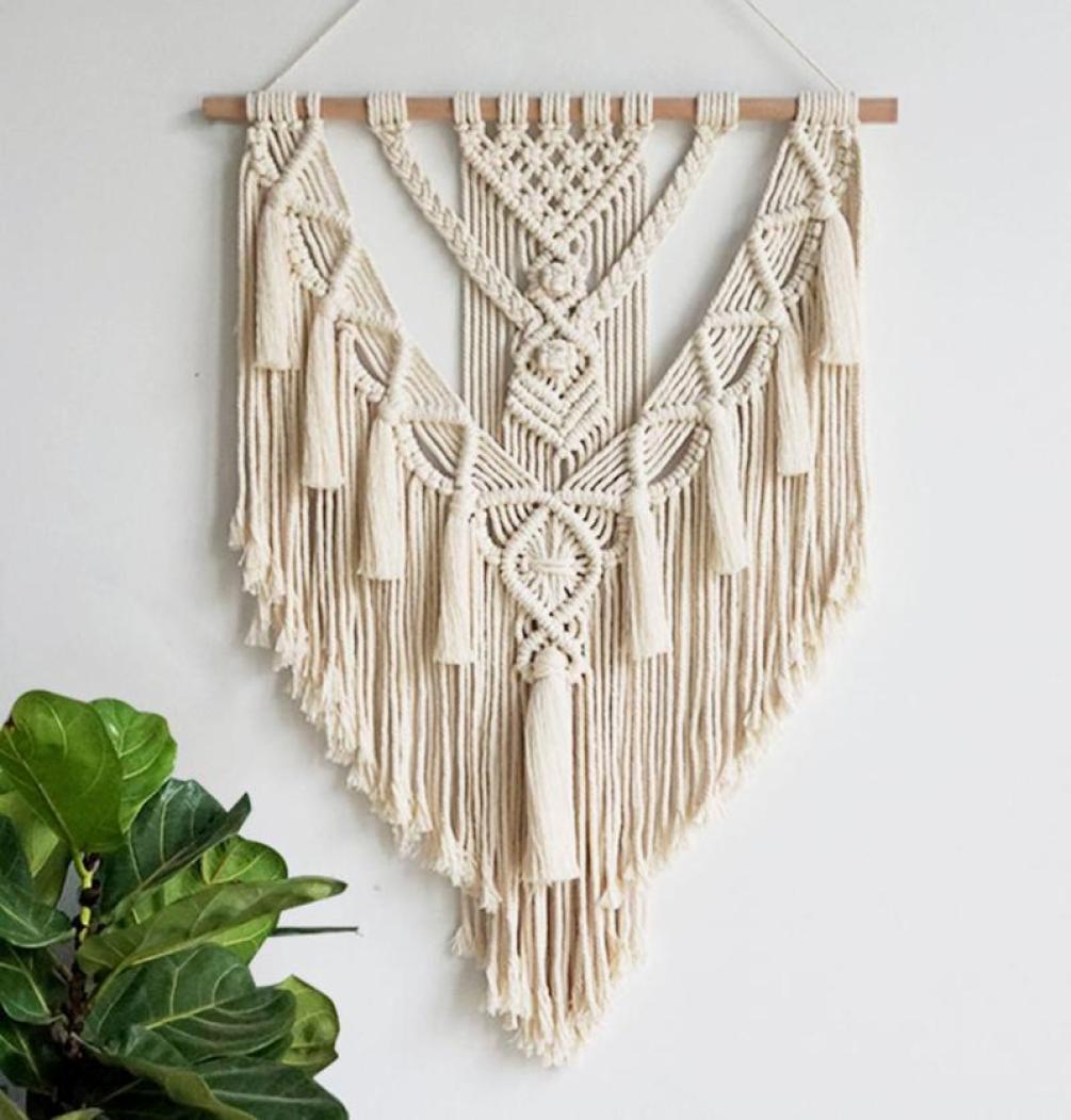 

Tapestries Nordic Style Tapestry Simple Homestay Decoration Handicraft Woven Bohemian Wall Hanging Decorative6832769