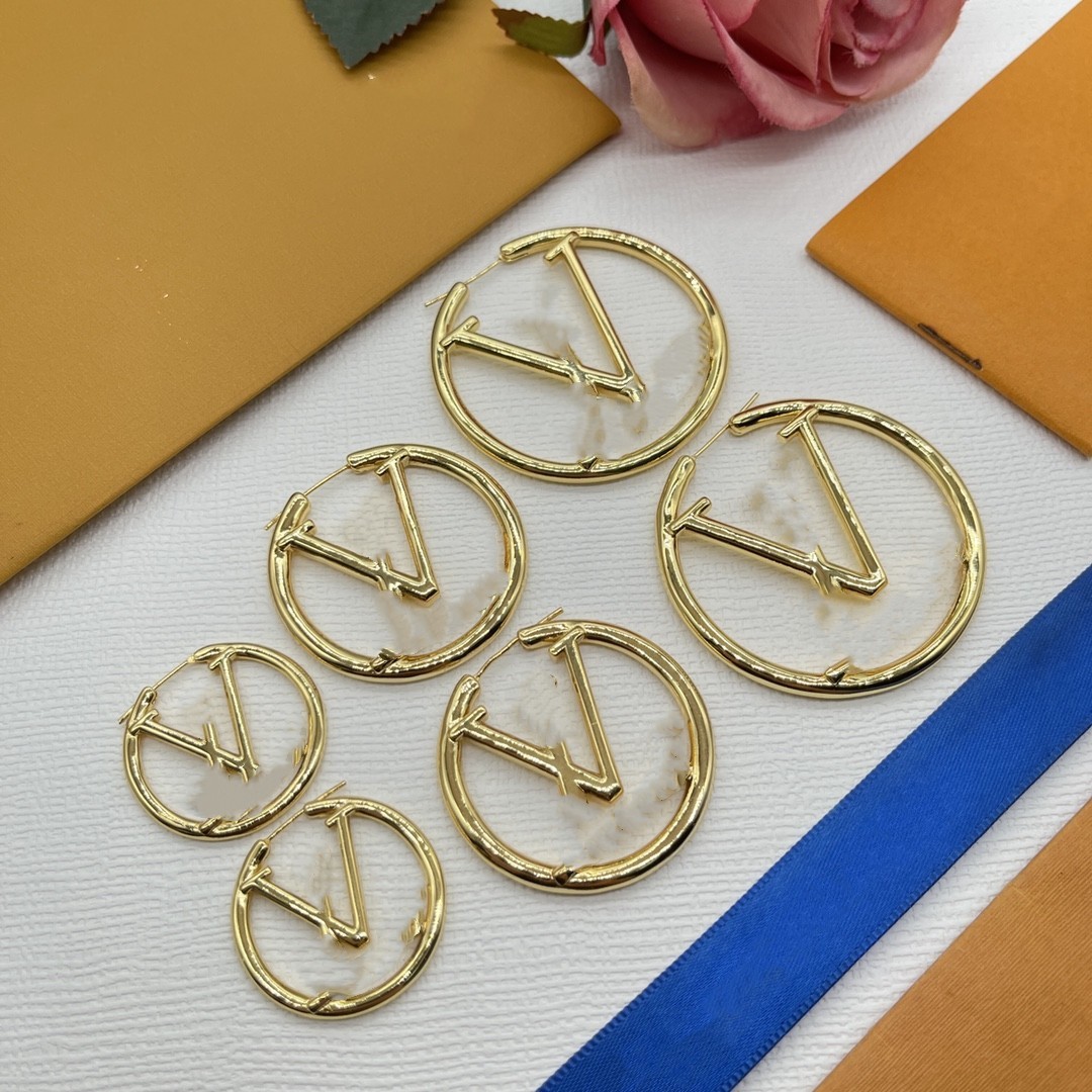 

LOUS Design stud earrings Charm Love earrings 925 sterlling silver 18k gold plated jewelry Fashion Classic Luxury Brand Valentine's Day Gifts