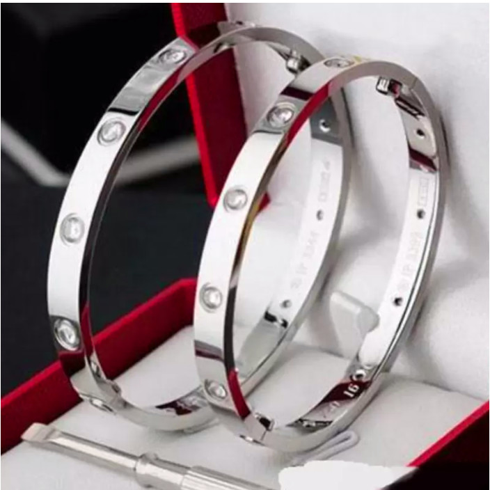 

love bracelet designer jewelry gold cuff Screw Carti Bracelets Screwdriver bangles Titanium Steel belcher Silver for Womens Mens party gift designer bangle