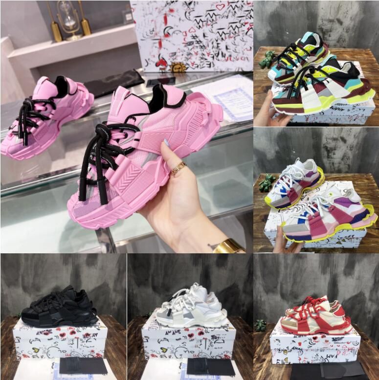 

2022 new Space Sneakers Designer Explosion Models Casual Shoe Stitching Material Sneaker 3M Reflective Leather Dad Chunky Shoes Suede Modern Size 35-46, Color 1