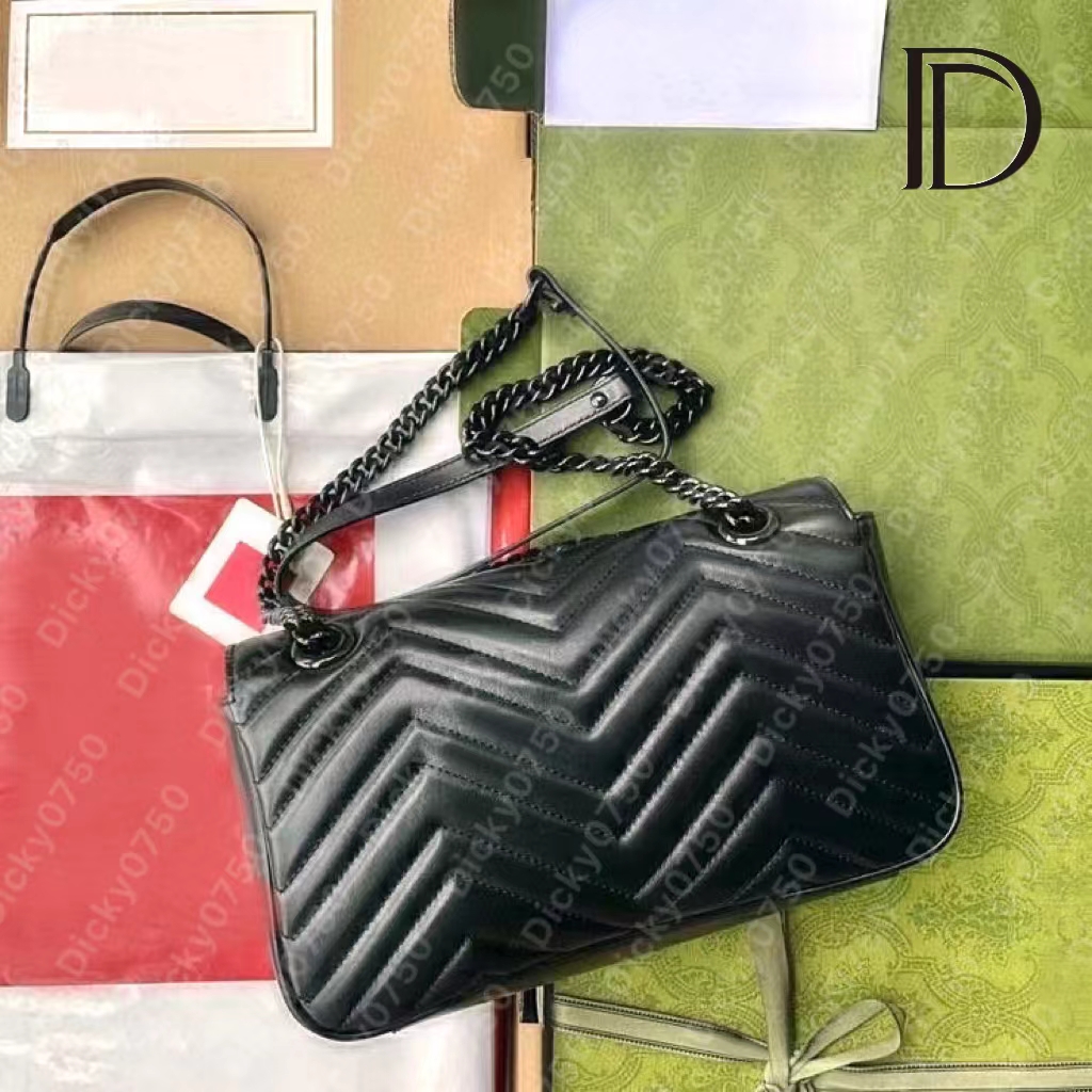 Shoulder bag luxury designer handbags women crossbody bag fashion heart genuine leather corssbody cowhide purse evening messenger bags Stripes Chains Dicky0750 