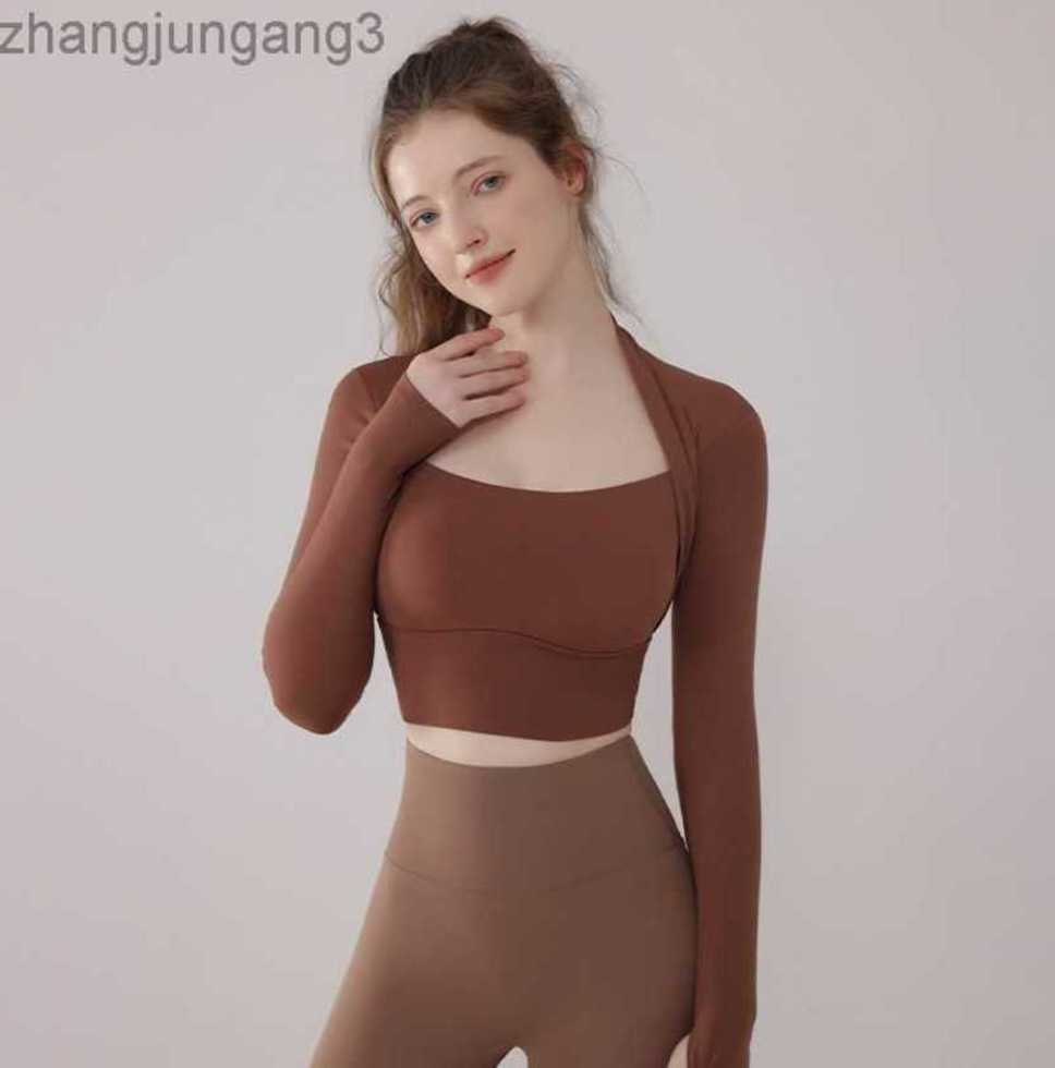 

23GG Yoga Tops Women' t Shirt Original Factory with Standard Speed Drying Breathable Slimming Yoga Suit Women' Fitness Running Sports Lululemens Women, Huangtao