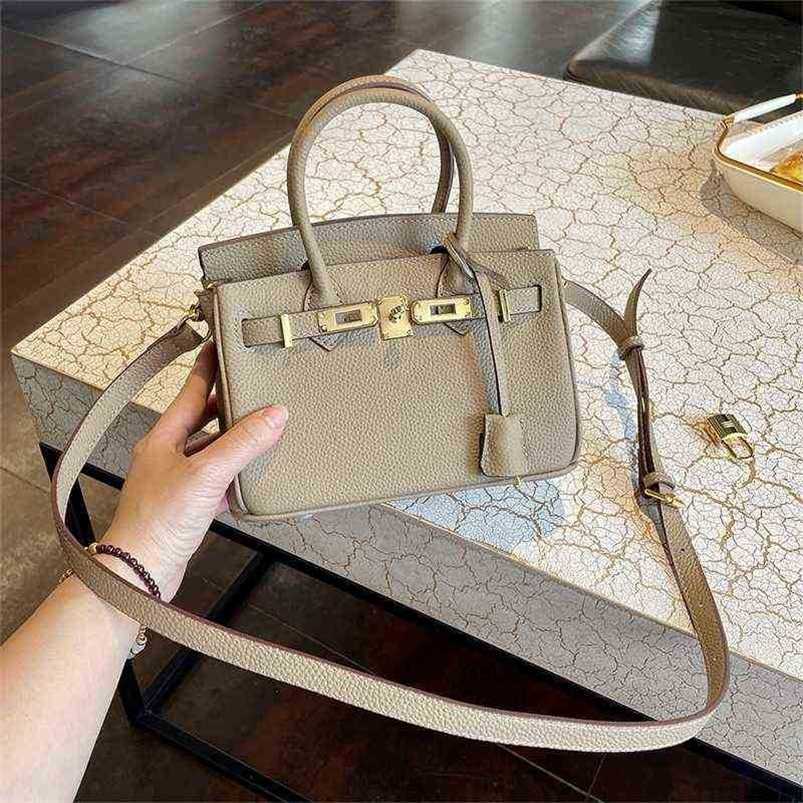 

Designer Bags Birkin Herme 5A Leather Mini platinum bag 2022 new fashion high sense bag fashion versatile handbag Single Shoulder Messenger, Creamy-white