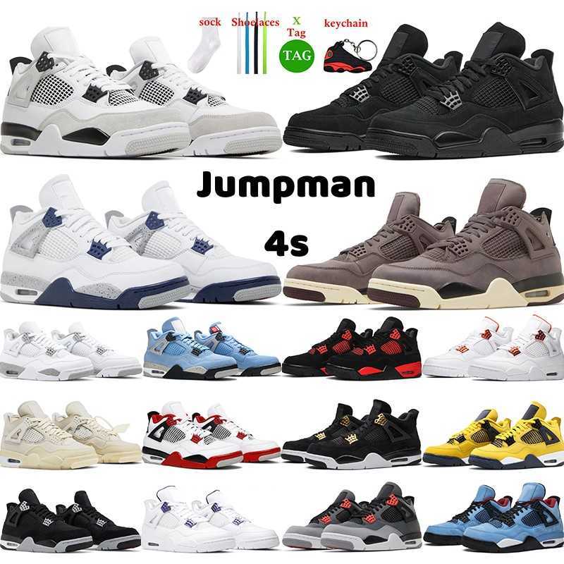 

US14 15 16 OG 4 jumpman 4s men basketball shoes Cat Canvas Military Black Fire Red Thunder White Oreo j4 Dark Mocha Hyper Royal womens mens trainers, 22