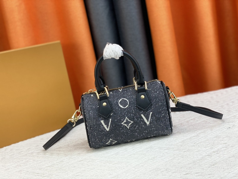 Luxury Designer SPEEDY NANO 16 Shoulder Bag Denim leather clutch pochette handbag classic Mini travel quality Women's men famous handbags tote