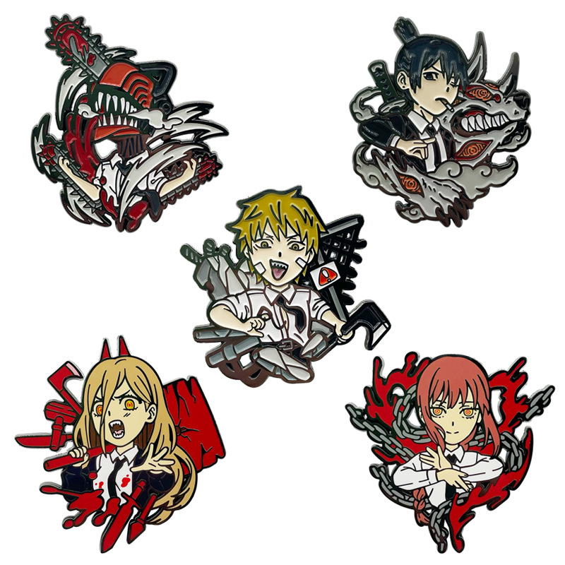 

Chainsaw Man brooch Chainsaw Zaochuan Qiu Machima brooch bag decoration collection badge pin, Color #1