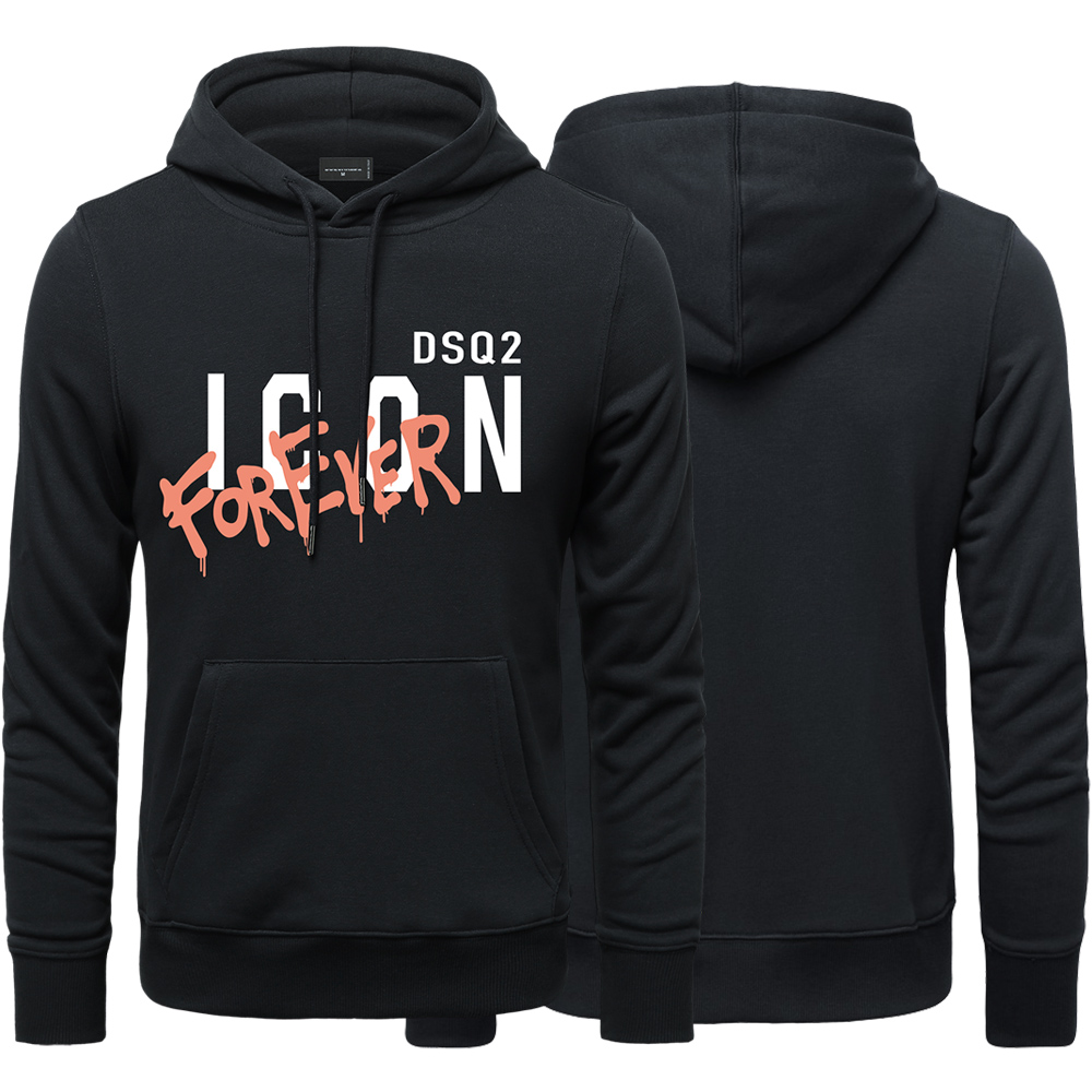 

essentials hoodies ICON Men's Spring and winter hooded sweater Men's trend loose pullover knitted printed couple's versatile top, White